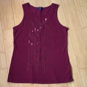 Gap pima cotton tank with sequins